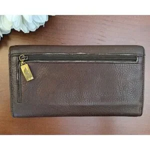 NEW Dockers Trifold Wallet Montana Brown Pebbled Leather EXCELLENT Condition