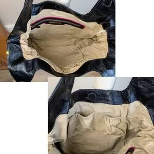 NEW Elliott Lucca Sintra Black Leather Luxury Large Tote Shoulder Bag Tassels