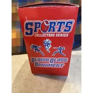 New England Patriots Blown Glass Christmas Ornament NFL Sports Collectors Series