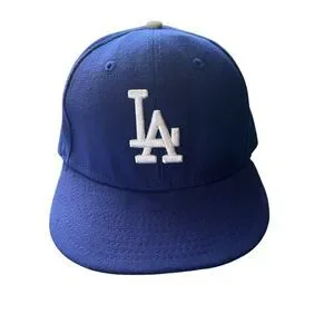 New Era 59FIFTY Los Angeles Dodgers Fitted Hat Blue 7 5/8 MLB On-Field Cap