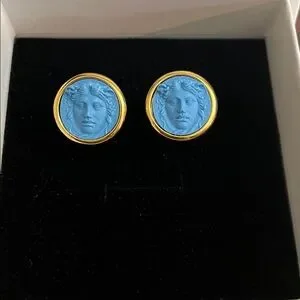 NEW GrandTour Collection Gioielli Italian Cufflink Medusa Set
