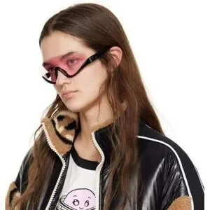 NEW Gucci GG1650S 002 Black Pink Unisex Shield Mask Sunglasses GG 1650S