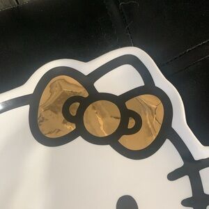 New Hello Kitty In Gold Metallic Bow Jewelry Trinket Tray Dish By Sanrio