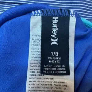 NEW Hurley One Piece Bathing Suit Sz 7/8 Girl's Swimsuit