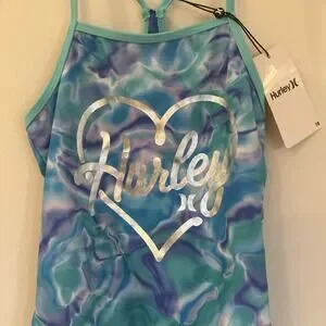 NEW Hurley One Piece Bathing Suit Sz 7/8 Girl's Swimsuit