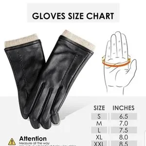 New In Original Package Dsane Women Black Sheepskin Leather Gloves