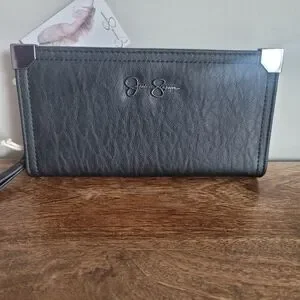 New Jessica Simpson Black Wallet Frankie Bifold
