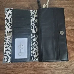 New Jessica Simpson Black Wallet Frankie Bifold