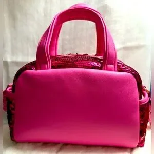 NEW Juicy Couture Puffed Pink Sequin Crossbody Satchel