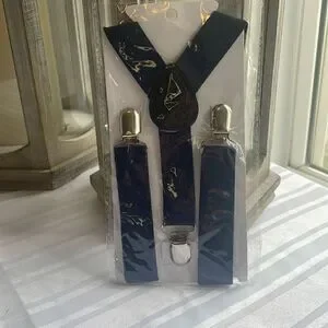New Kids Navy Adjustable Suspenders - NIP