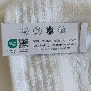 New Lacoste White Bath Towels SET