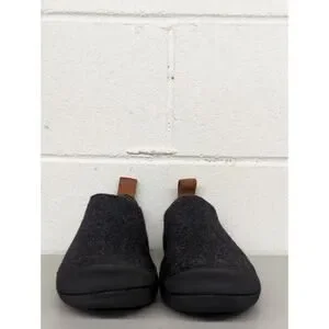 New Mens Huckberry Greys Wool Outdoor Slipper Sz8 Black Charcoal Slip On