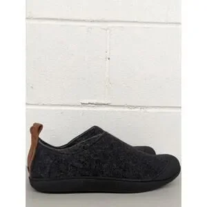New Mens Huckberry Greys Wool Outdoor Slipper Sz8 Black Charcoal Slip On
