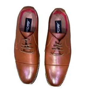 New MetroCharm Men’s 10 Brown Bucks Lace Up Shoes