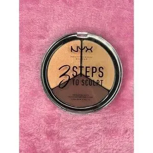 New NYX 3 Steps to Sculpt Contour Palette Highlight Illuminating Powder BNIB