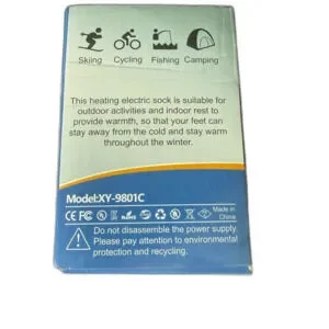 New Open Box Heated Socks Grey Outdoors Snow Winter Camping Hunting