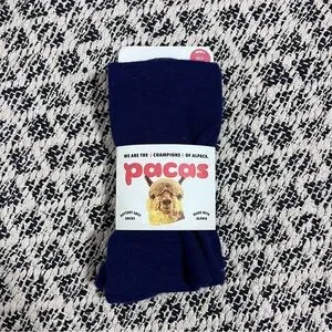 New Pacas Men’s Wool Crew Socks In Navy Blue Size M/L