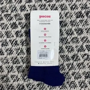 New Pacas Men’s Wool Crew Socks In Navy Blue Size M/L