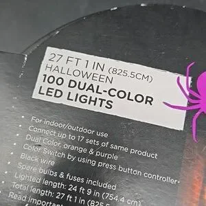 NEW Purple Party Lights String Lights Halloween Dorm Decoration Bundle (4)