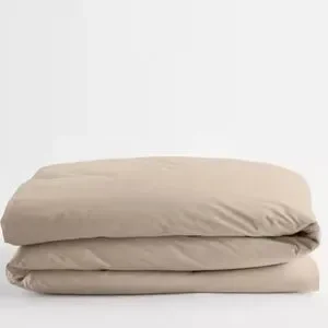 New Queen 100% Cotton Percale Duvet Cover The Company Store- Cocoa 90x96