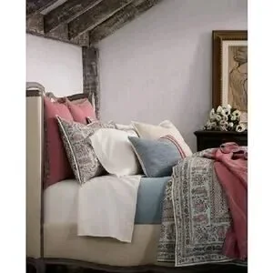 NEW Ralph Lauren Home Granby Teal Multi Decorative Pillow 15x20 Cotton $215