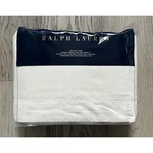 New Ralph Lauren King Duvet Cover Park Row Hayden True Cream 108"x 96"