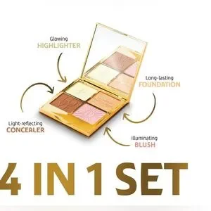 New Sealed Vedette Francaise 4-in- 1 Glow Face Powder Set
