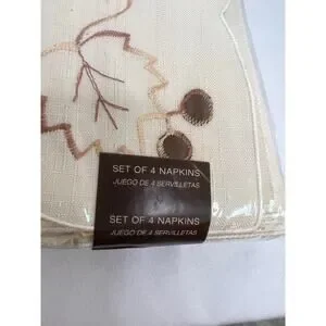 New (Set Of 4) Napkins Autumn Foliage