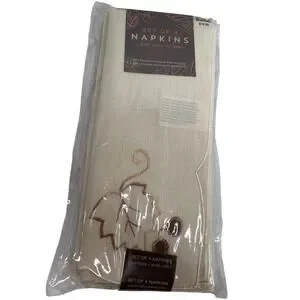New (Set of 4) Napkins Autumn Foliage