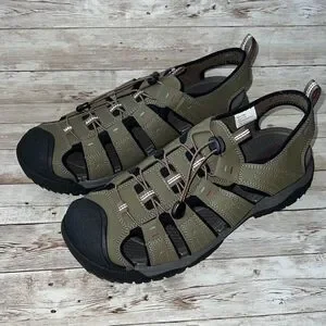 New Sonoma Men’s Sherman Bump Toe Sandals Sz 13 Taupe Cushioned Footbed NWT