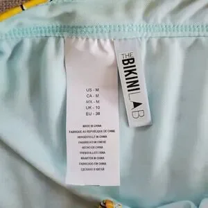 NEW The Bikini Lab Spanish Bloom Lace Up Back Sz Medium