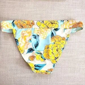 NEW The Bikini Lab Spanish Bloom Lace Up Back Sz Medium