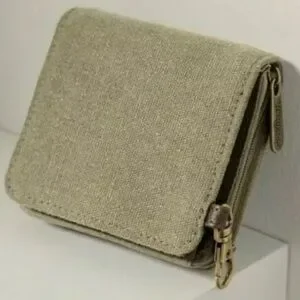 NEW Thirty One Clip N' Zip‎ Wallet Vintage Olive Green Small Compact Billfold