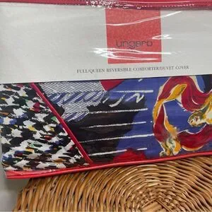 NEW Ungaro Paris Retro 70s 80s Sealed Full / Queen Reversible Bed Duvet Cover