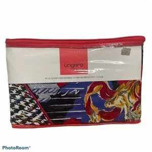 NEW Ungaro Paris Retro 70s 80s Sealed Full / Queen Reversible Bed Duvet Cover