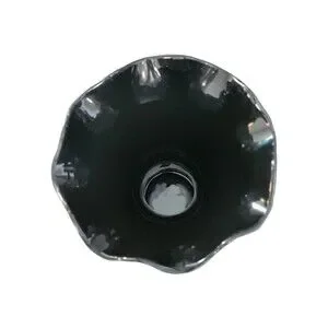 NEW Vintage 12" Haeger Glossy Black Vase Modernist Deco