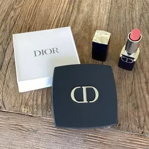New w/ Box Christian Dior Makeup Compact Mirror & Mini Rouge Lipstick 772