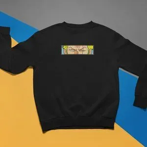 New- White&black Embroidered anime box Sweaters