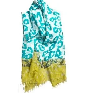 New with Tag Women’s Charming Charlie Teal Cheetah Print Wrap Scarf