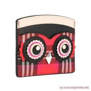 New With Tags KATE SPADE Blinx Owl Plaid Card Holder
