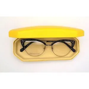 NIB - Swarovski Glitter Pale Gold Frame With Case & Cloth