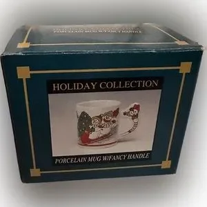 NIBVintage Holiday Snowman Mug/Cup CoffeeTea SoupTeacherGift HotCocoa Christmas