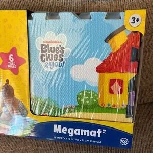 Nickelodeon Blue's Clues Megamat‎ 6-Tile Durable Foam Play Mat Kids 28x19" NEW