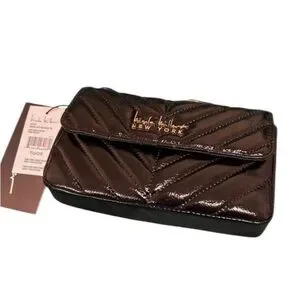 Nicole Miller Black Quilted Chain Bag Crossbody Purse Small Brand New