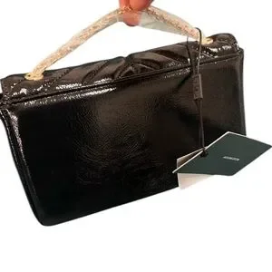 Nicole Miller Black Quilted Chain Bag Crossbody Purse Small Brand New