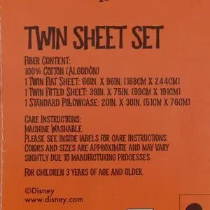 Nightmare Before Christmas Halloween Twin Sheet Set