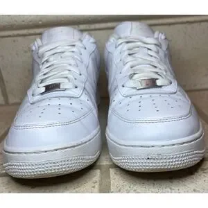 Nike Air Force 1 '07 Low Top Sneakers Triple White Men's 315122-111 Size 12