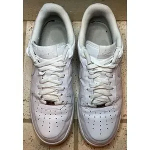 Nike Air Force 1 '07 Low Top Sneakers Triple White Men's 315122-111 Size 12