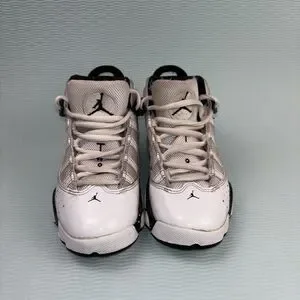 Nike Air Jordan 6 Rings Sneakers Size 12C Youth 323432-111 Reverse Oreo