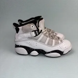 Nike Air Jordan 6 Rings Sneakers Size 12C Youth 323432-111 Reverse Oreo